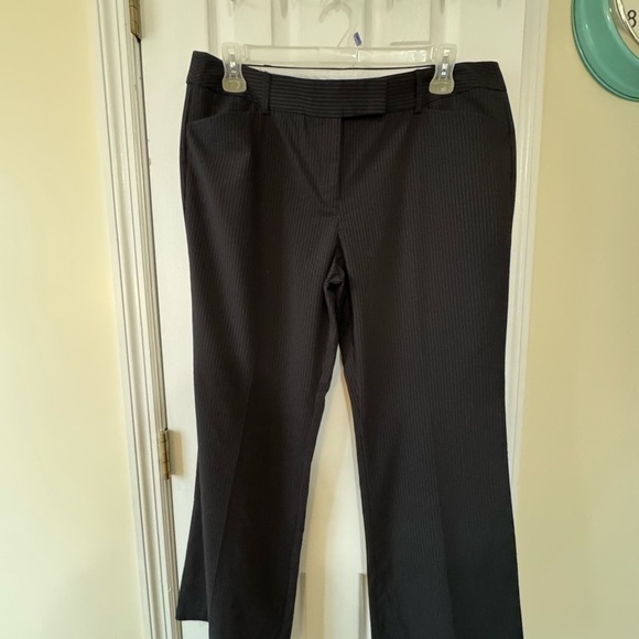 George Black Pinstripe Trousers - Picture 4 of 6